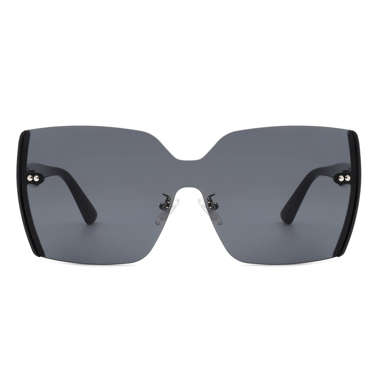 Xanadune - Square Oversize Half Frame Tinted Retro Fashion Women Sunglasses - Charming Charlie