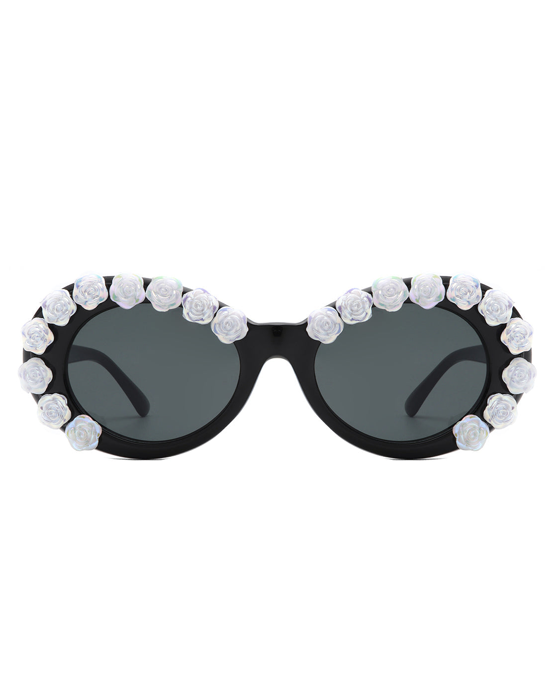 Vystra - Oval Flower Round Fashion Women's Sunglasses - Charming Charlie