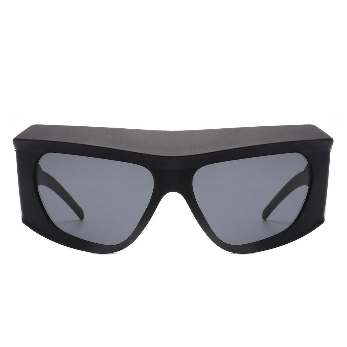 Thalia - Square Chunky Wrap Around Tinted Oversize Fashion Sunglasses - Charming Charlie
