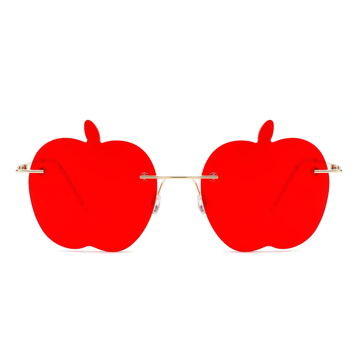 Zephyrus - Rimless Apple Shape Party Frameless Tinted Sunglasses - Charming Charlie