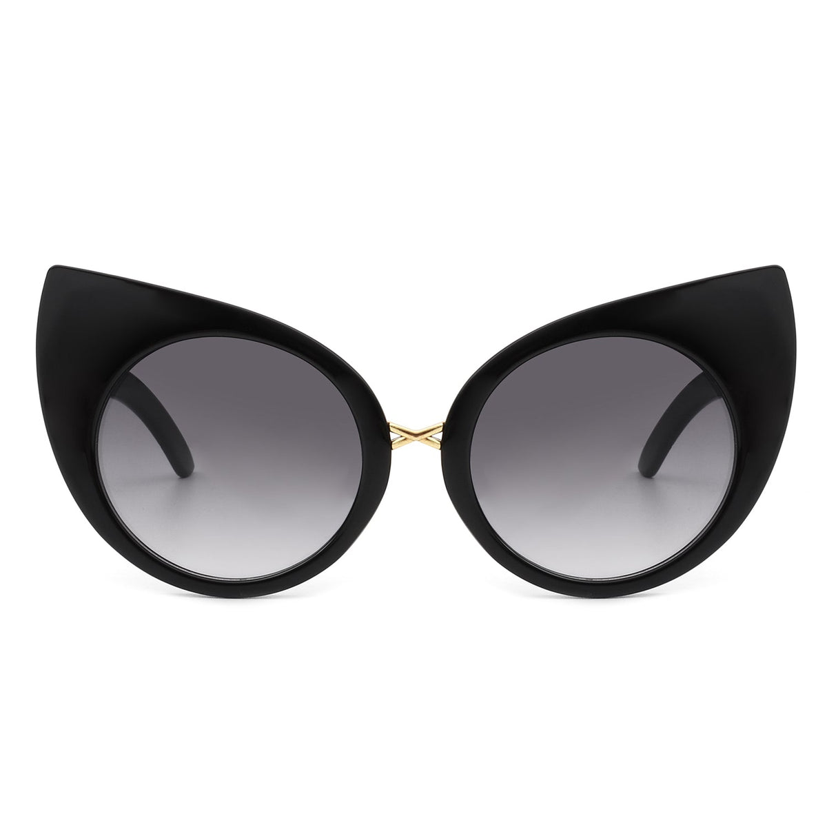Iridessa - Women Mod Retro High Pointed Oversize Fashion Cat Eye Sunglasses - Charming Charlie