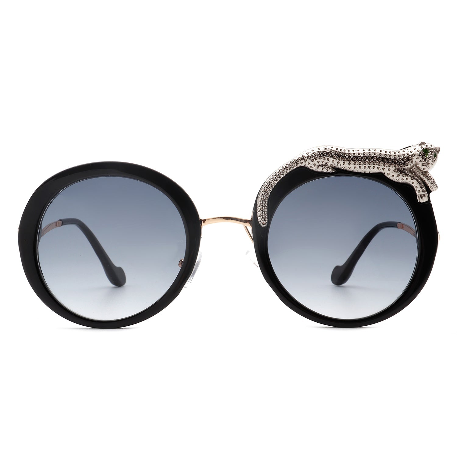 Yellowze - Women Circle Oversize Fashion Round Sunglasses W/ Leopard Design - Charming Charlie