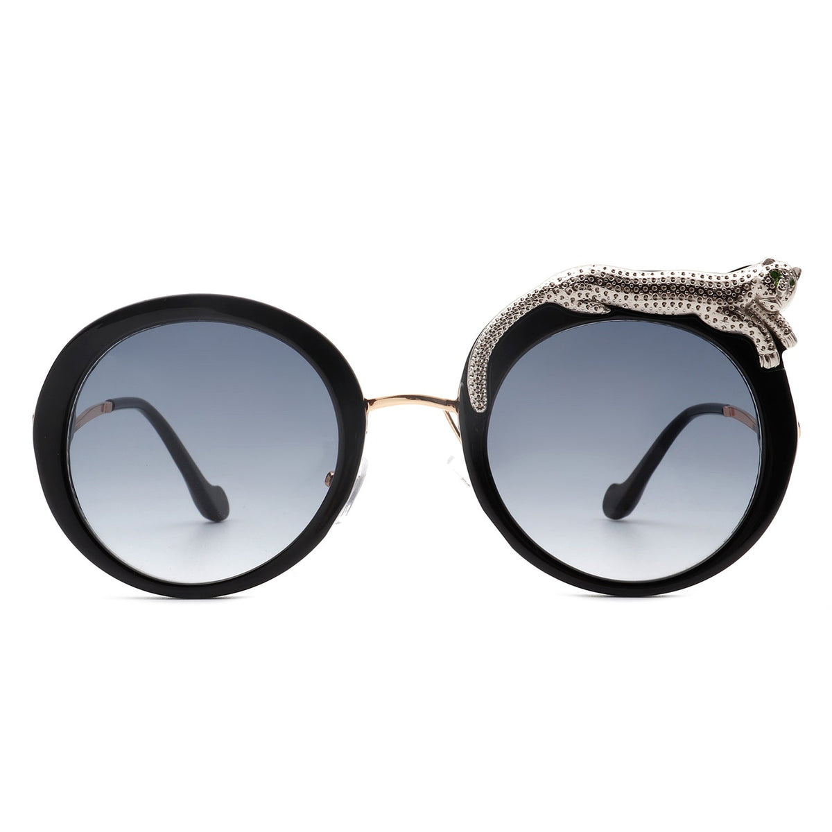 Yellowze - Women Circle Oversize Fashion Round Sunglasses W/ Leopard Design - Charming Charlie
