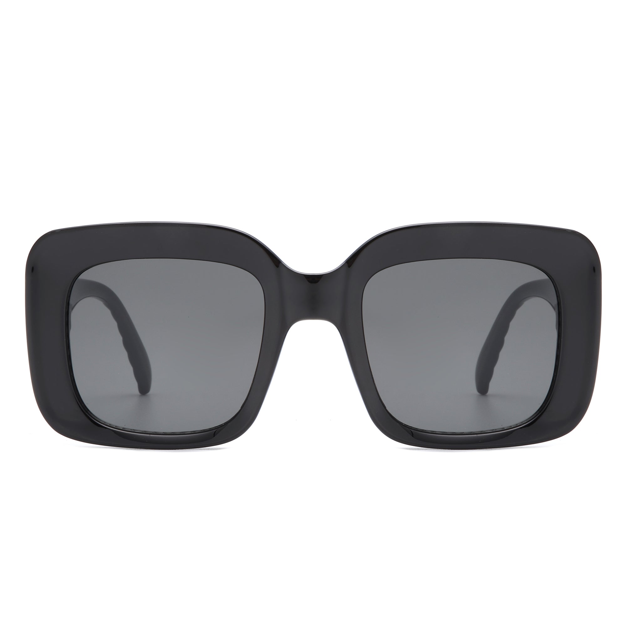 Vaelos - Chunky Flat Top Square Thick Frame Sunglasses - Charming Charlie