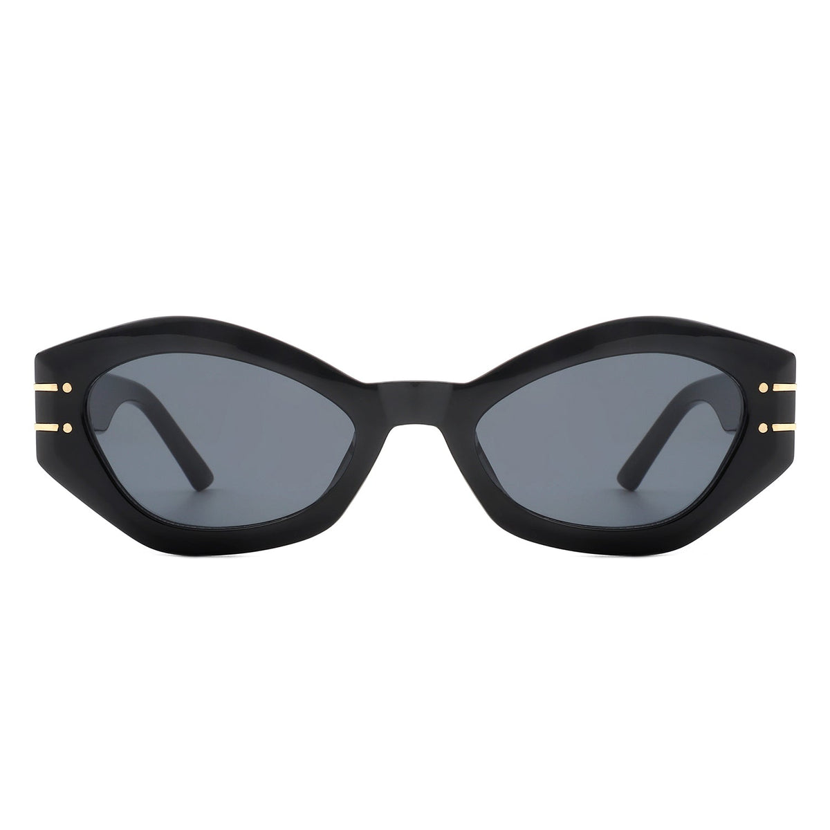Elysiant - Geometric Oval Slim Fashion Round Cat Eye Sunglasses - Charming Charlie