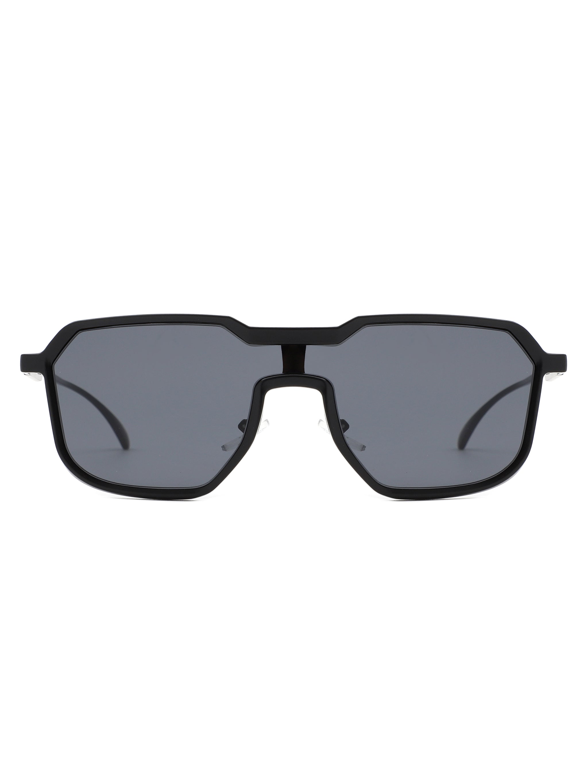 Fusion - Retro Oversized Square Geometric Fashion Sunglasses - Charming Charlie