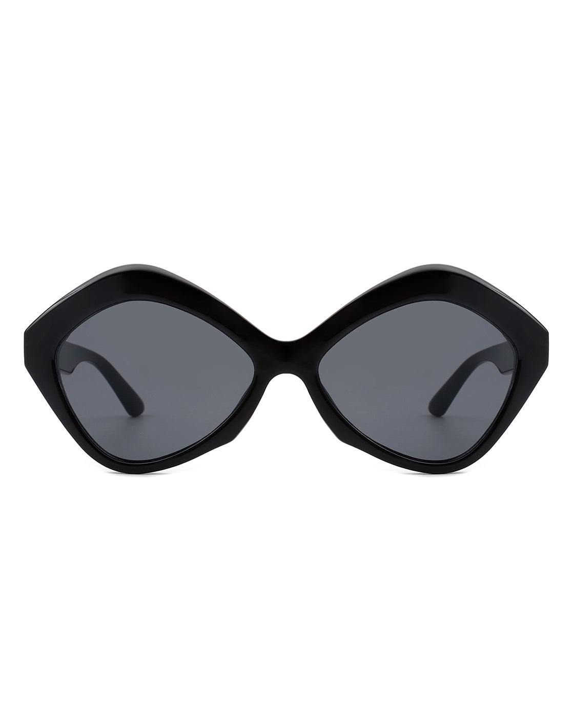 Amethyst - Women Geometric Fashion Hexagonal Cat Eye Sunglasses - Charming Charlie