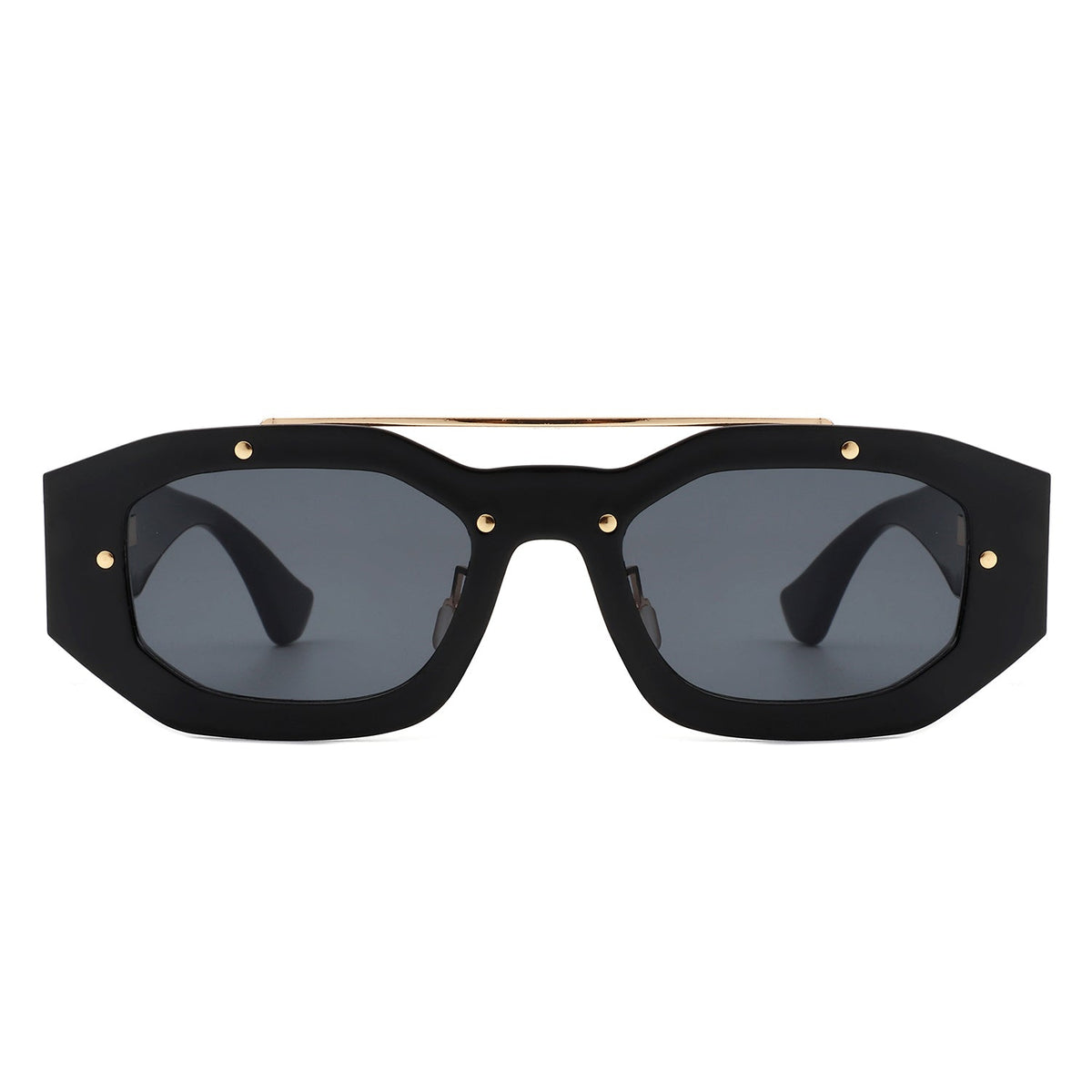 Xanadusk- Geometric Retro Irregular Brow-Bar Square Fashion Sunglasses - Charming Charlie