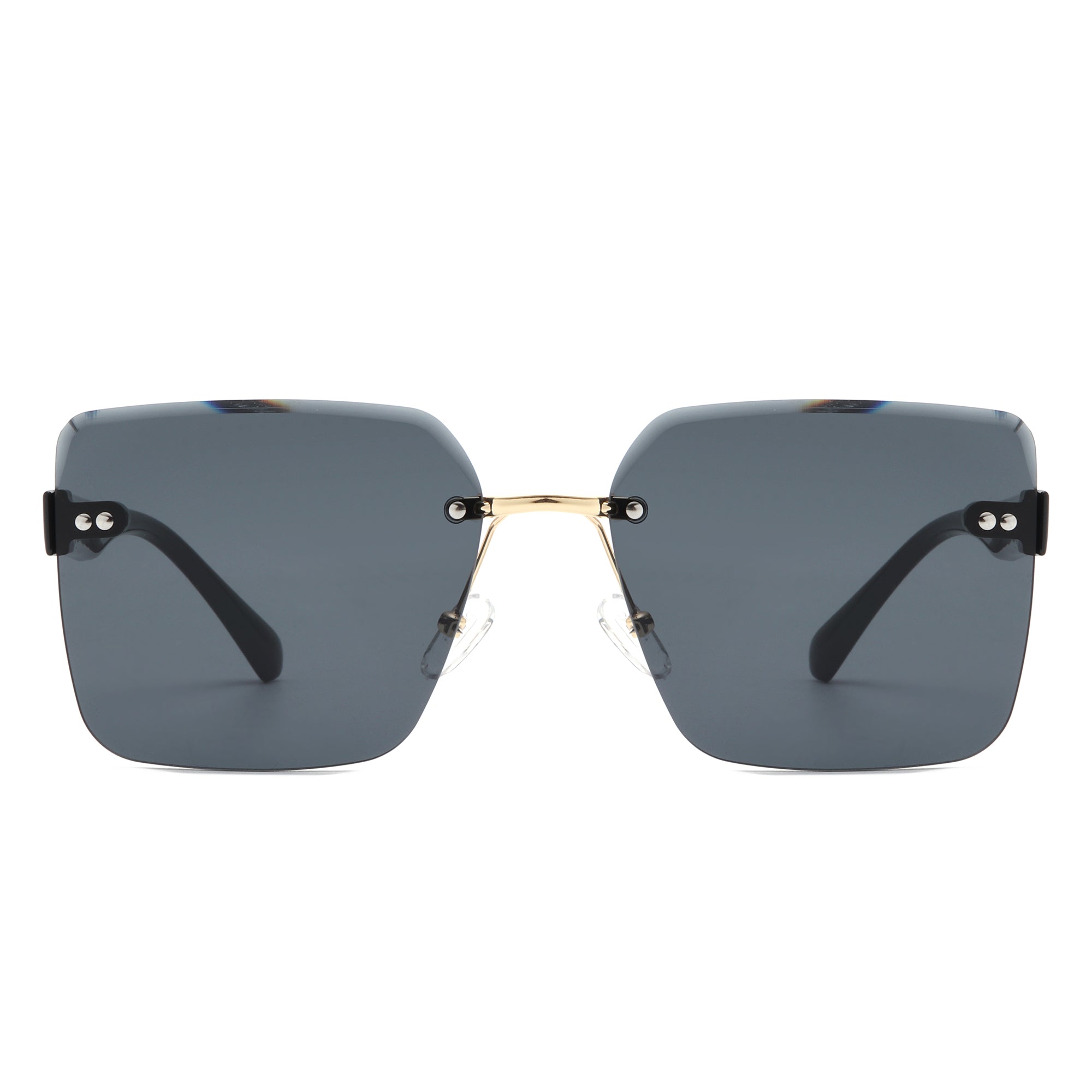 Orbit - Women's Rimless Tinted Square Fashion Sunglasses - Charming Charlie