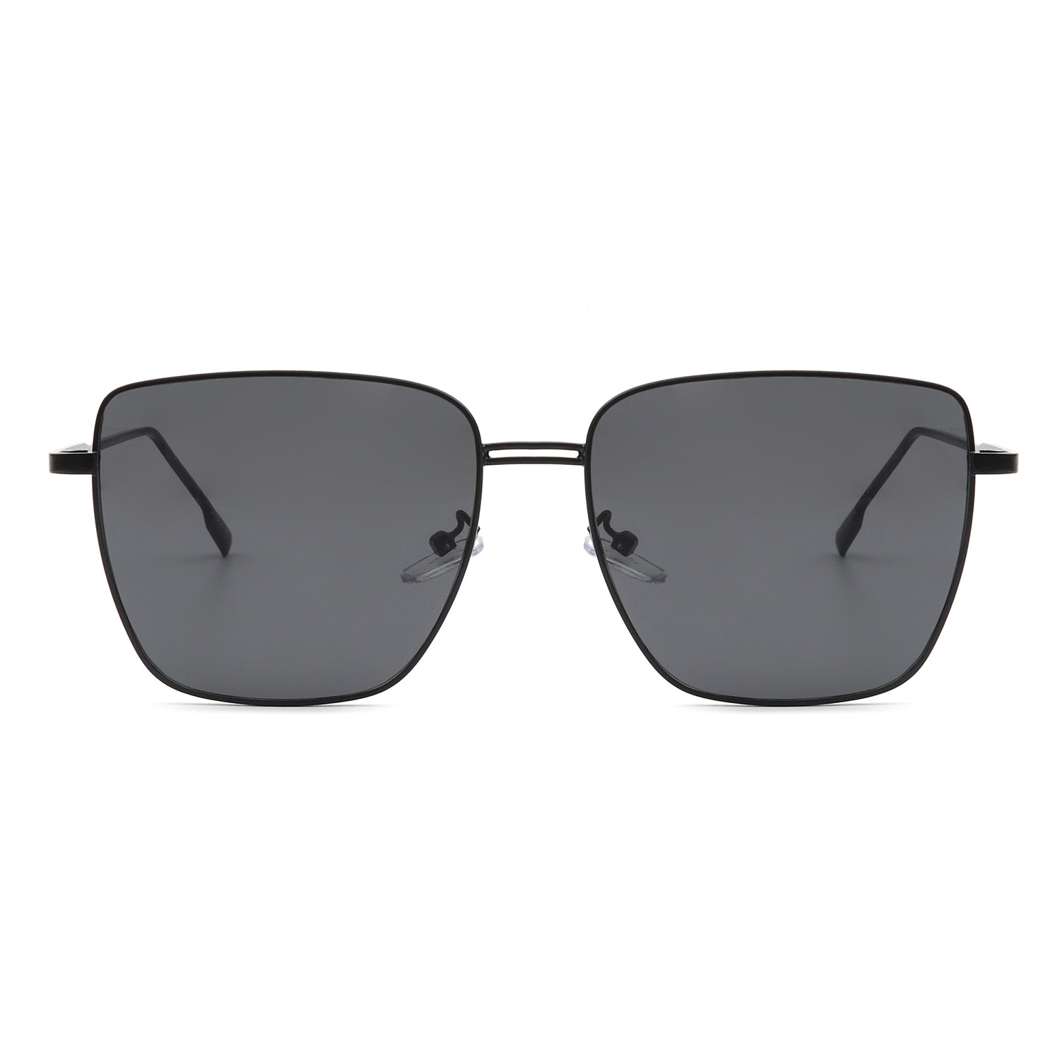 Eskuitan | Women Square Metal Oversize Fashion Sunglasses - Charming Charlie