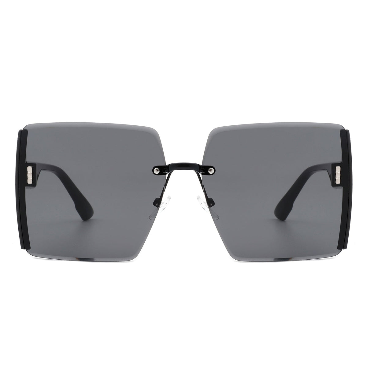 Phoenixy - Square Oversize Half Frame Fashion Women Sunglasses - Charming Charlie