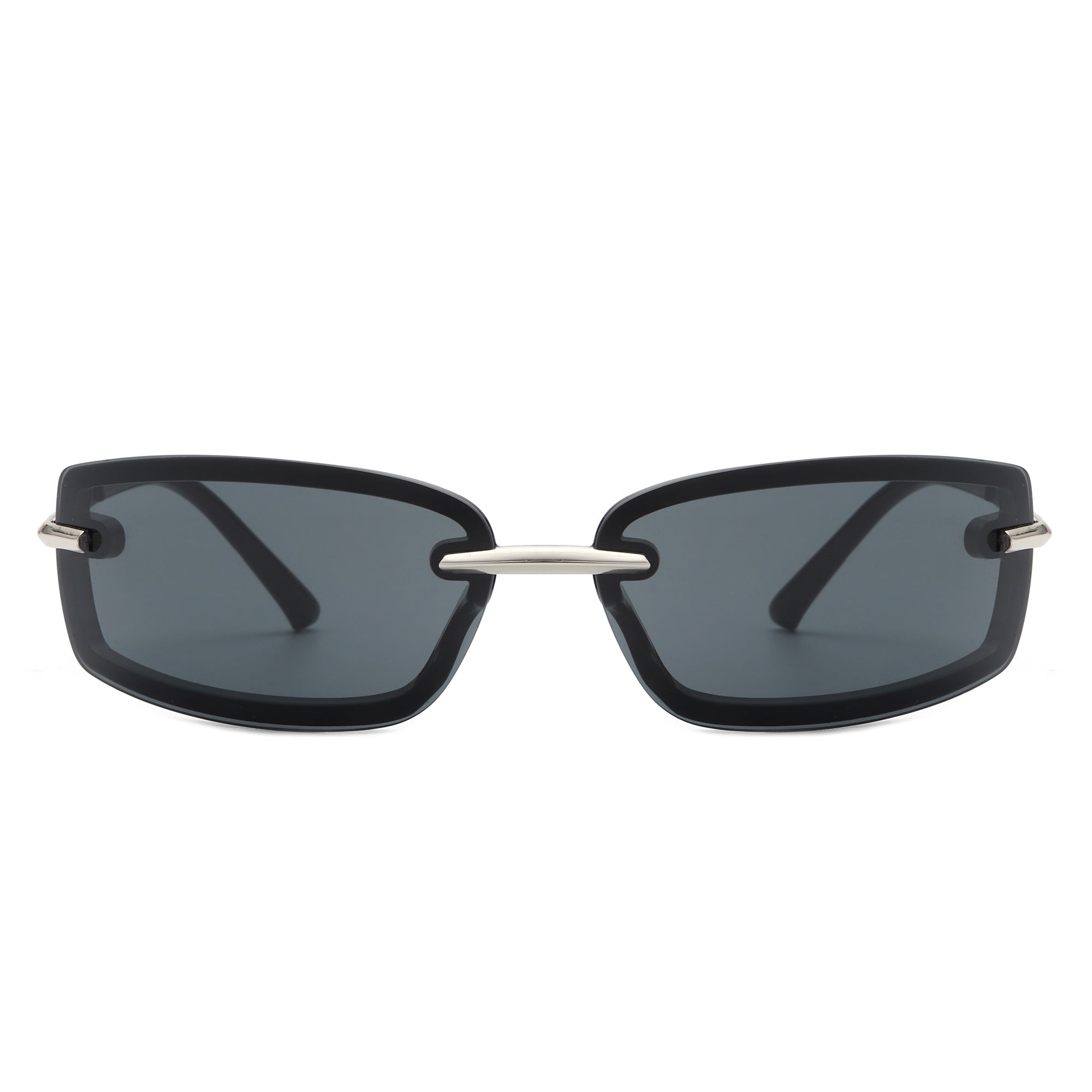 Thalyn - Rectangle Sleek Tinted Sports Color Pop Sunglasses - Charming Charlie