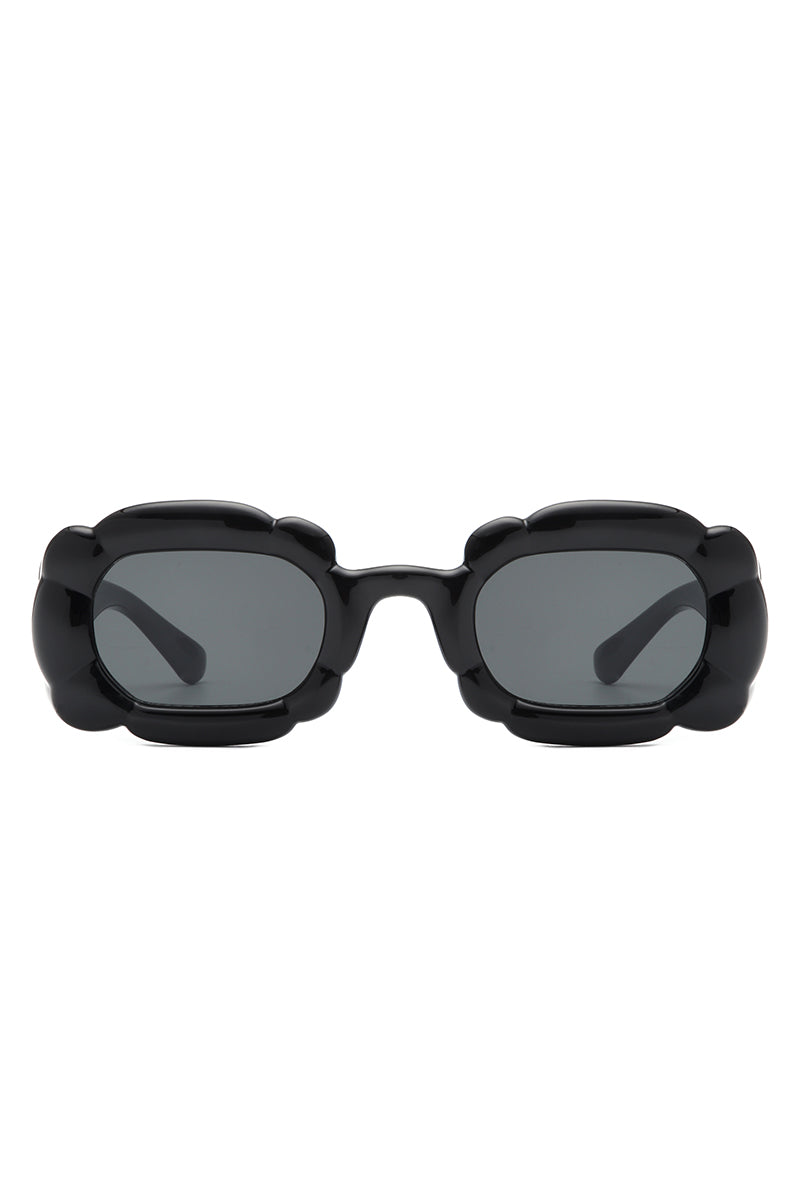 Uplift - Geometric Irregular Thick Frame Square Fashion Sunglasses - Charming Charlie