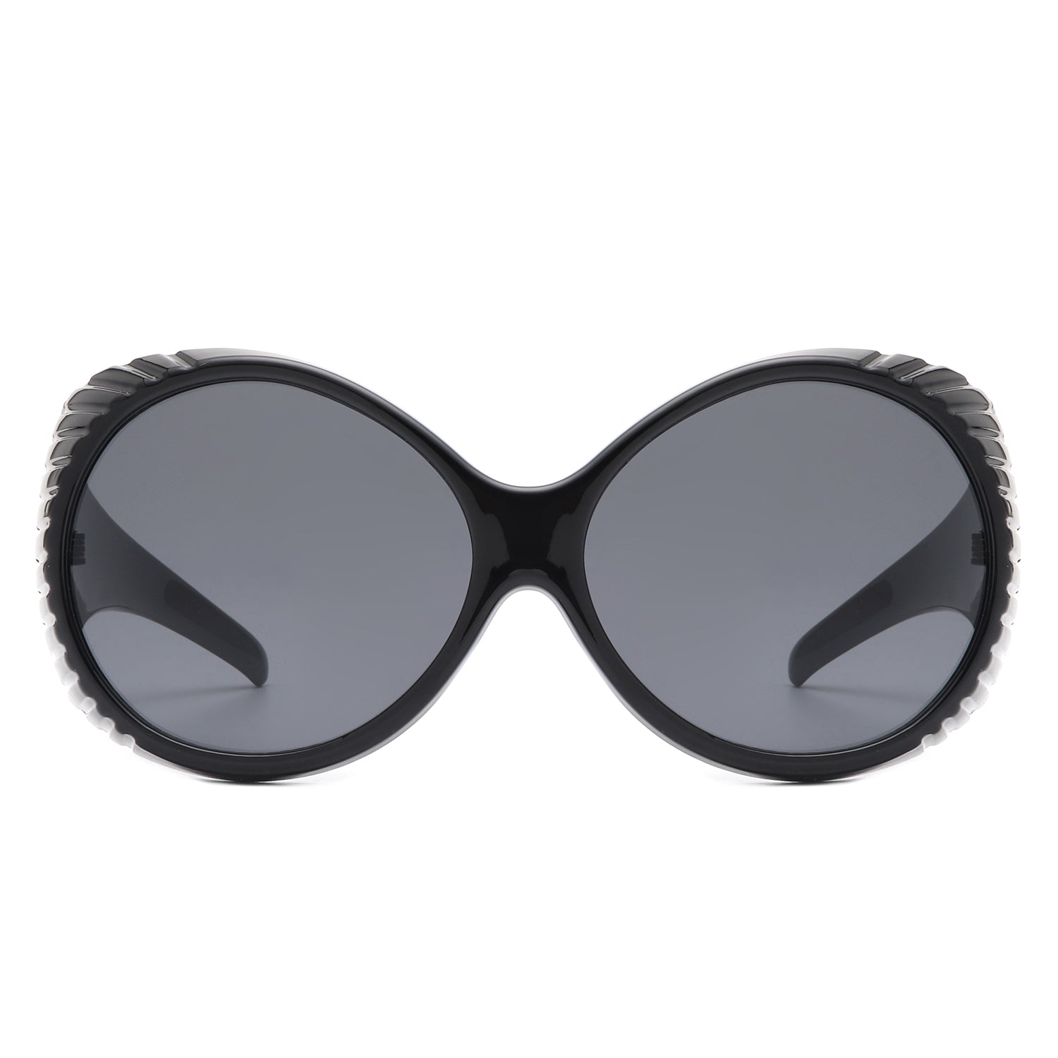 Radiant - Oversized Round Wrap-Around Fashion Women's Sunglasses - Charming Charlie