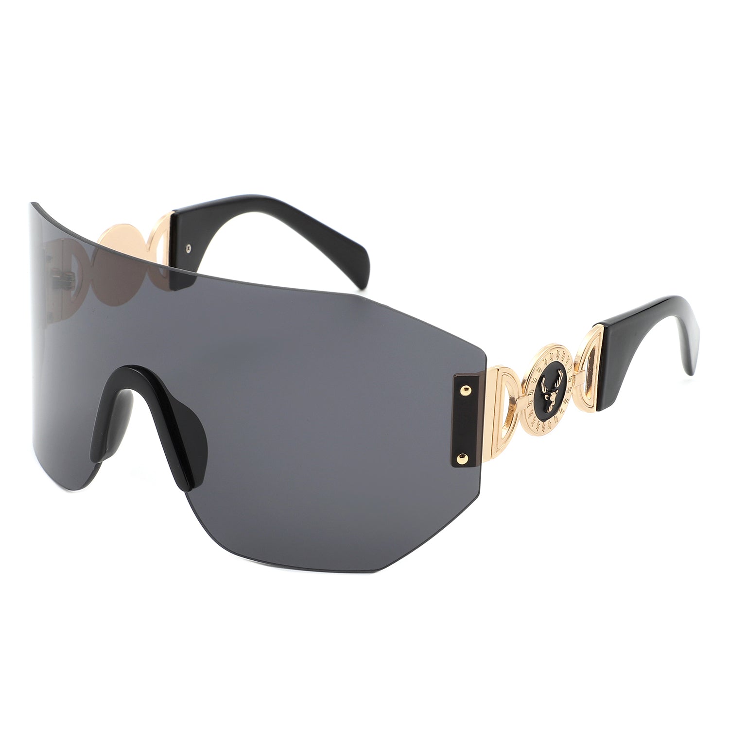 Brio - Oversized Bold Square Retro Rimless Sunglasses - Charming Charlie