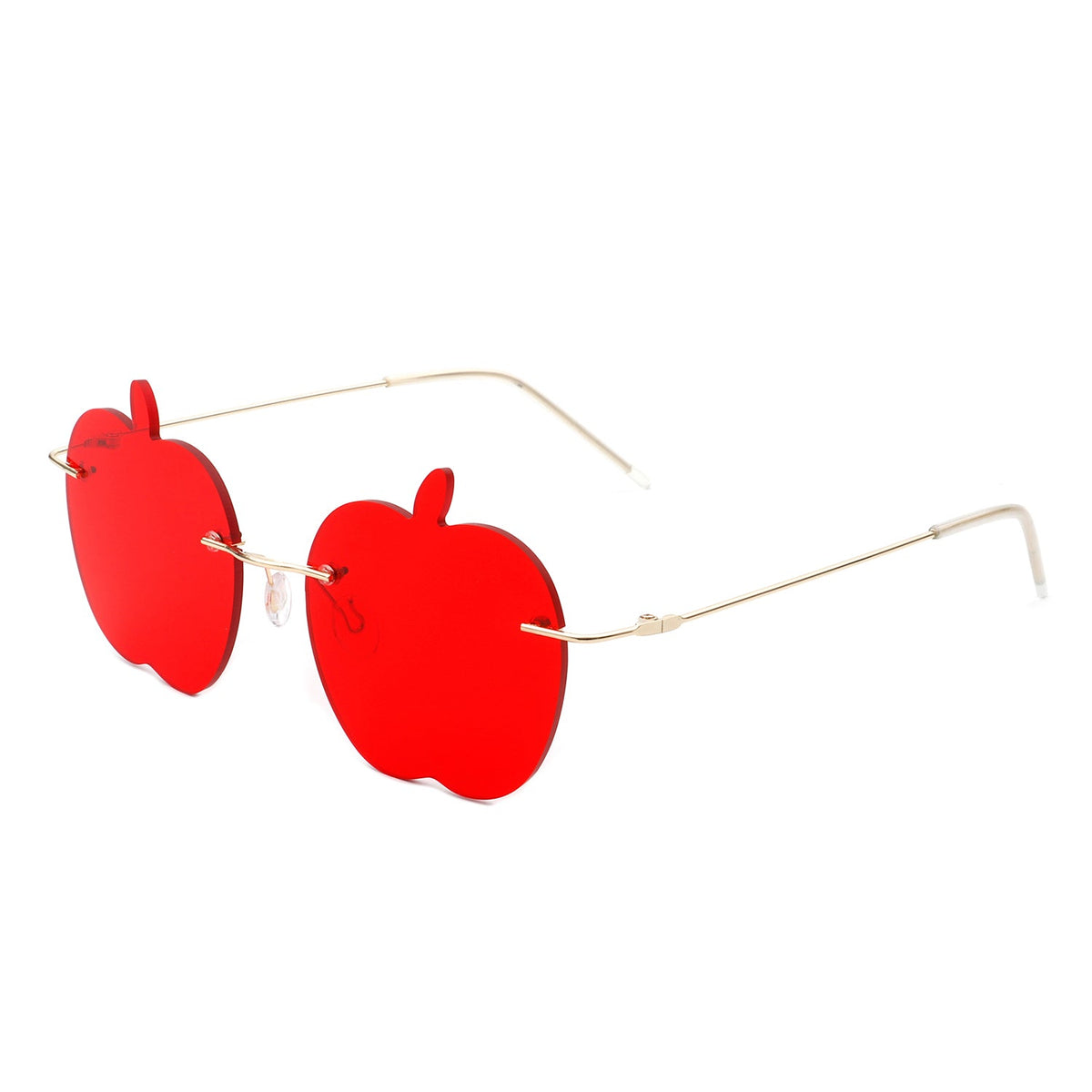 Zephyrus - Rimless Apple Shape Party Frameless Tinted Sunglasses - Charming Charlie