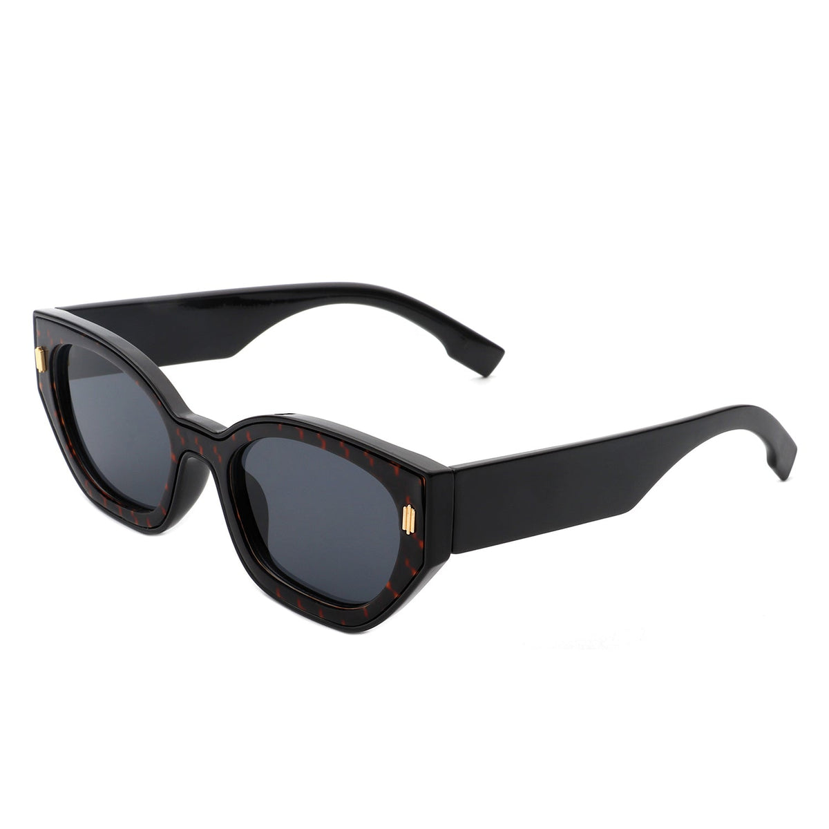 Dawnmist - Geometric Retro Round Irregular Narrow Cat Eye Sunglasses - Charming Charlie