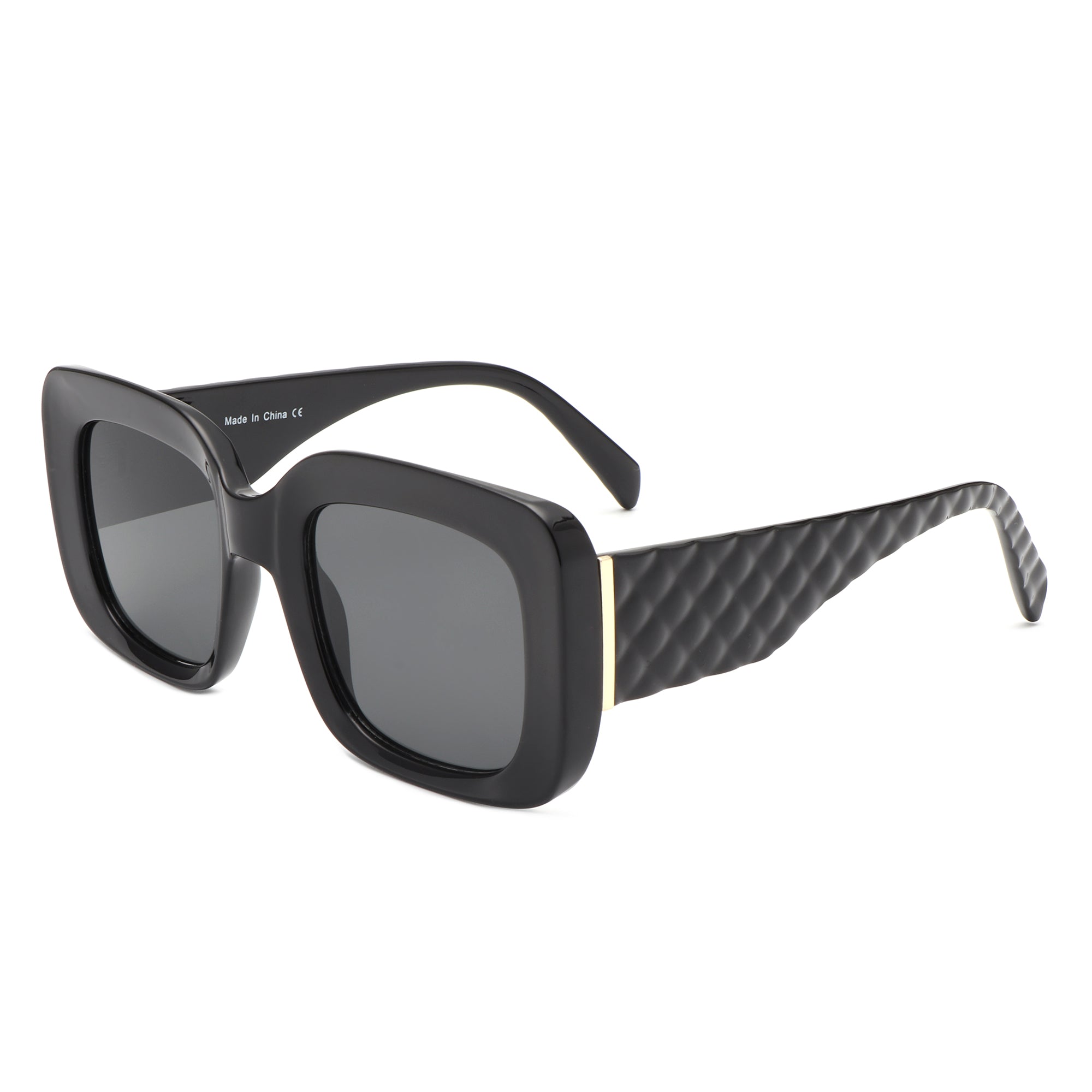 Vaelos - Chunky Flat Top Square Thick Frame Sunglasses - Charming Charlie