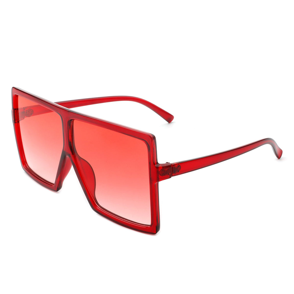 Amarylla - Oversize Flat Top Square Tinted Women Fashion Sunglasses - Charming Charlie