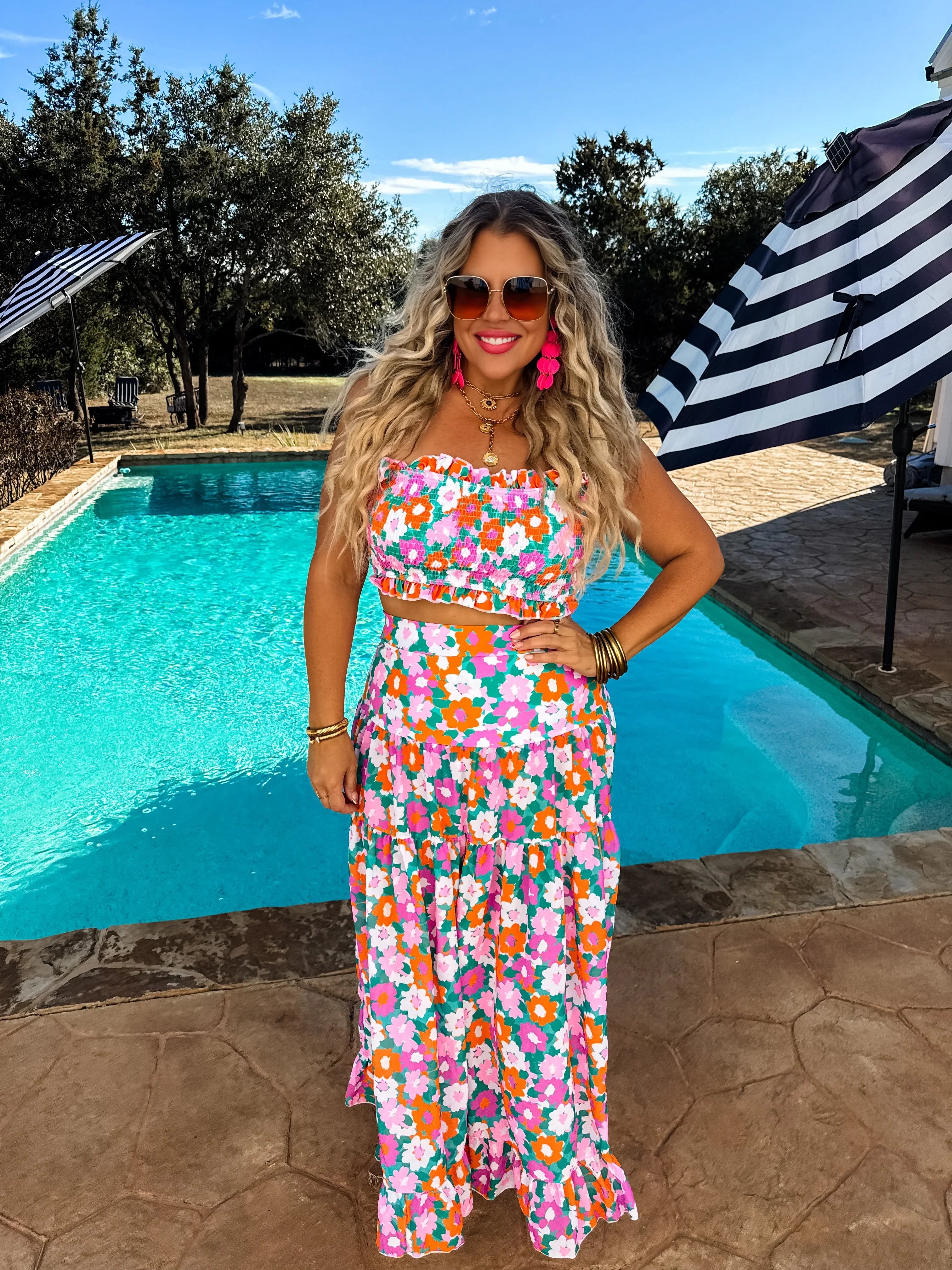 PREORDER: Amalfi Blooms Swim Set - Charming Charlie