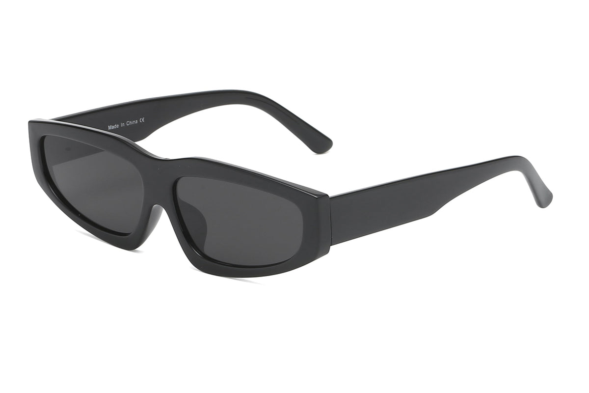 Odessa | Retro Thick Rectangle Unisex Fashion Sunglasses - Charming Charlie