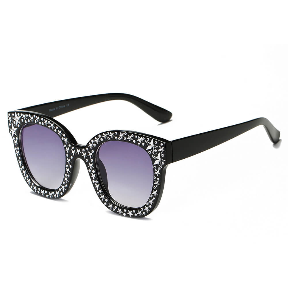 DOSWELL | S1087 - Women Fashion Oversize Round Sunglasses - Cramilo Eyewear - Stylish Trendy Affordable Sunglasses Clear Glasses Eye Wear Fashion