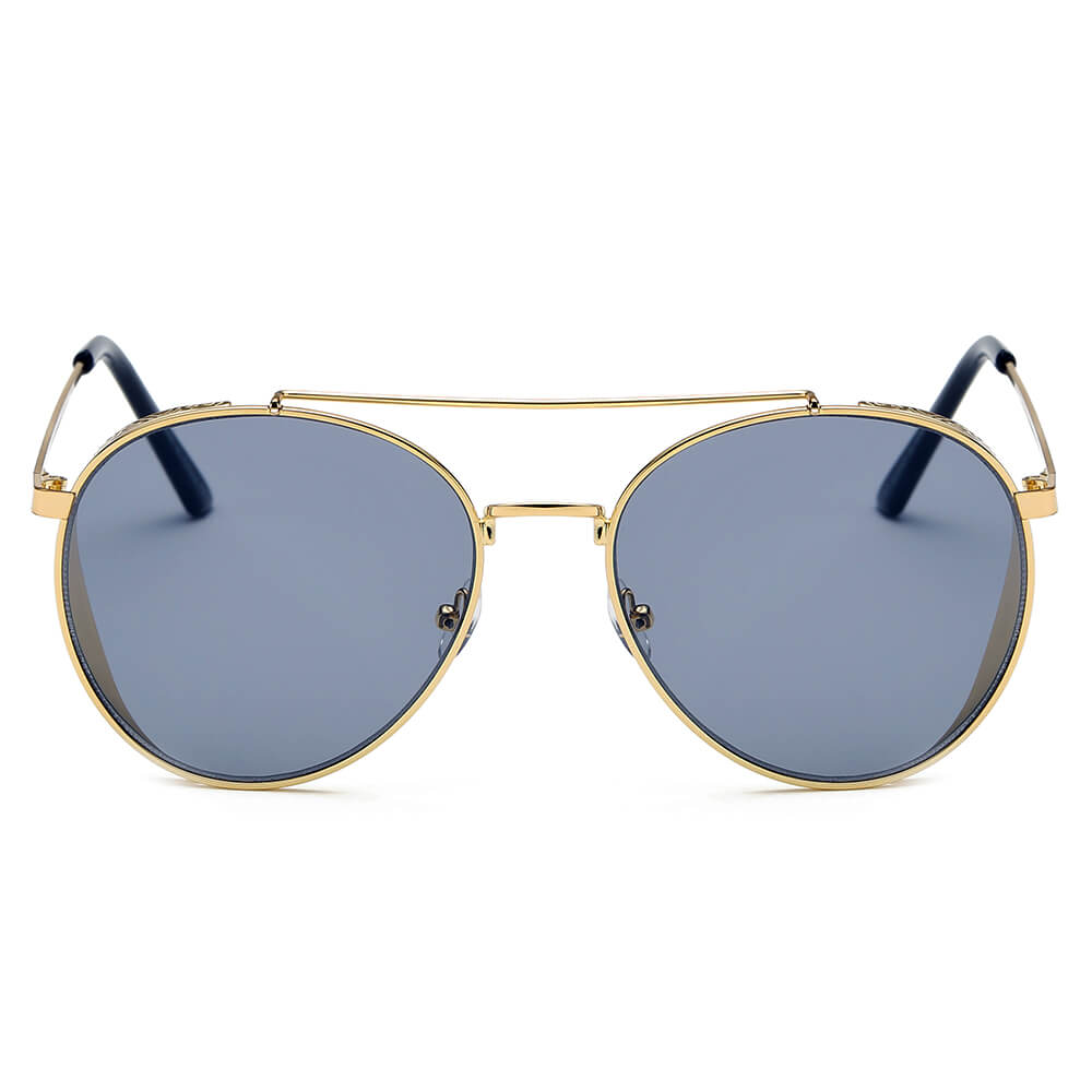 LAREDO | S2072 - Modern Aviator Brow Bar Aviator Fashion Sunglasses - Cramilo Eyewear - Stylish Trendy Affordable Sunglasses Clear Glasses Eye Wear Fashion