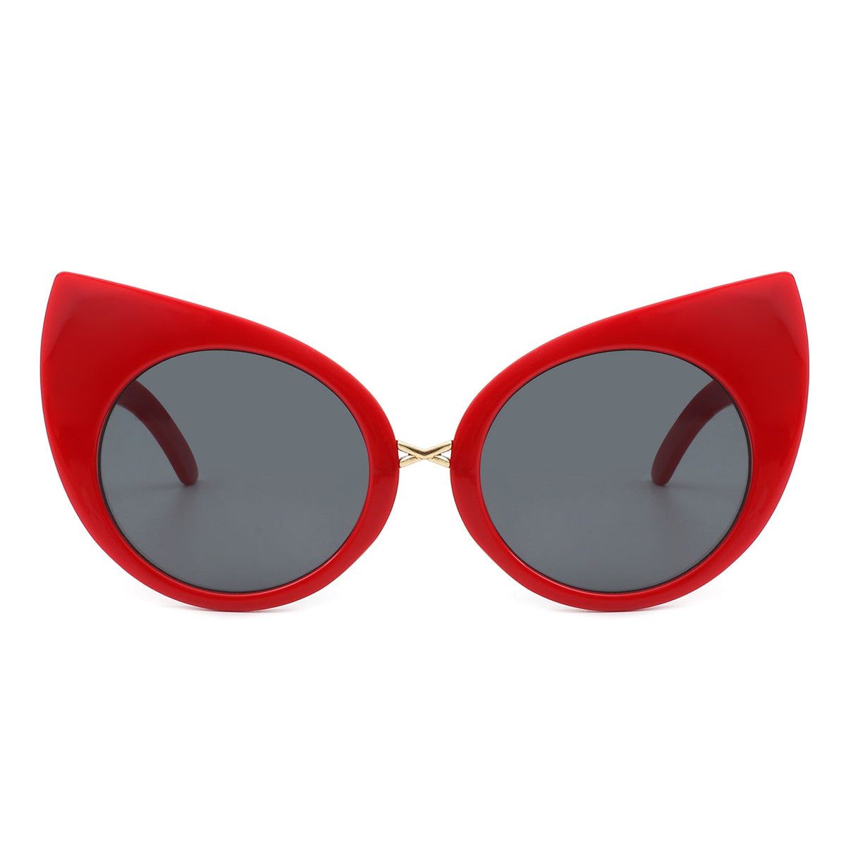 Iridessa - Women Mod Retro High Pointed Oversize Fashion Cat Eye Sunglasses - Charming Charlie