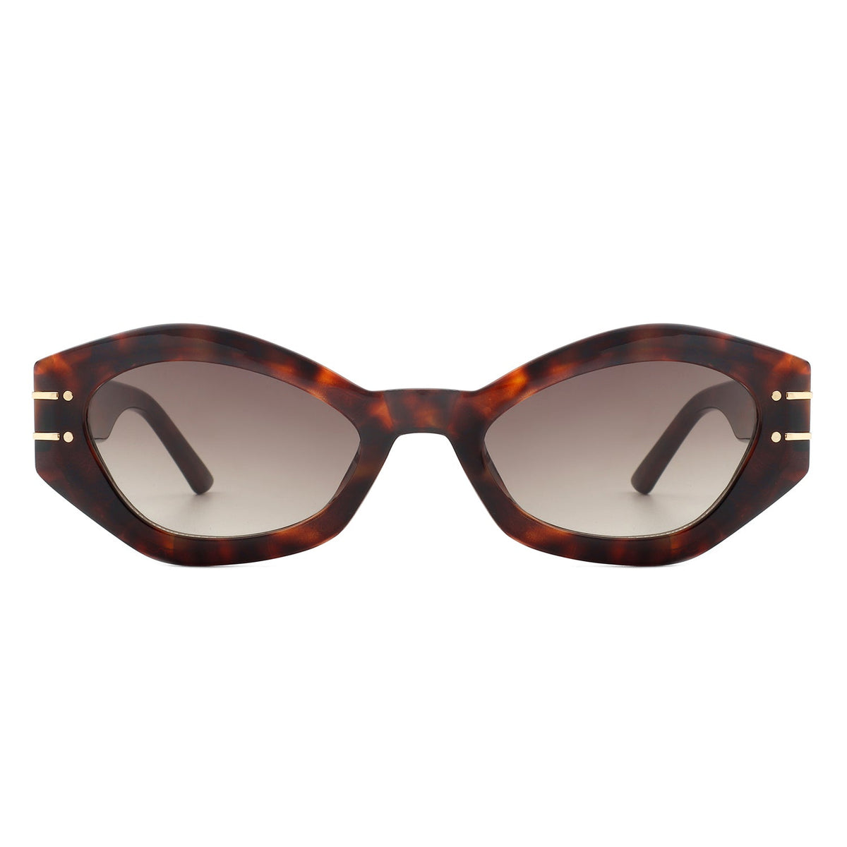 Elysiant - Geometric Oval Slim Fashion Round Cat Eye Sunglasses - Charming Charlie