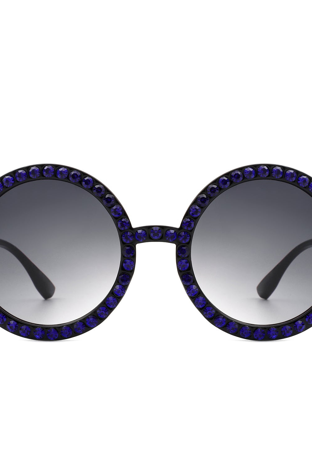 Dreamwey - Round Fashion Rhinestone Circle Oversize Women Sunglasses - Charming Charlie
