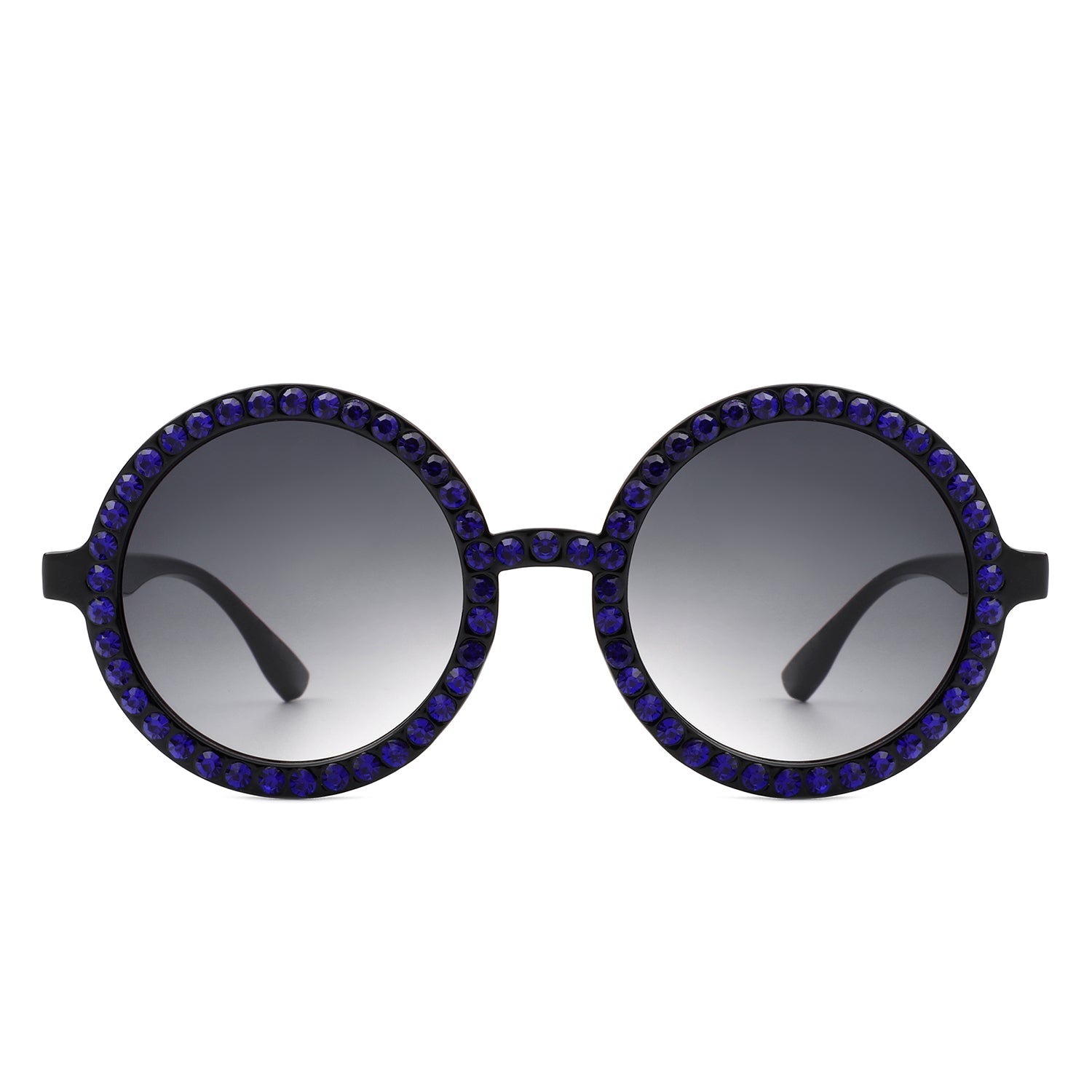 Dreamwey - Round Fashion Rhinestone Circle Oversize Women Sunglasses - Charming Charlie