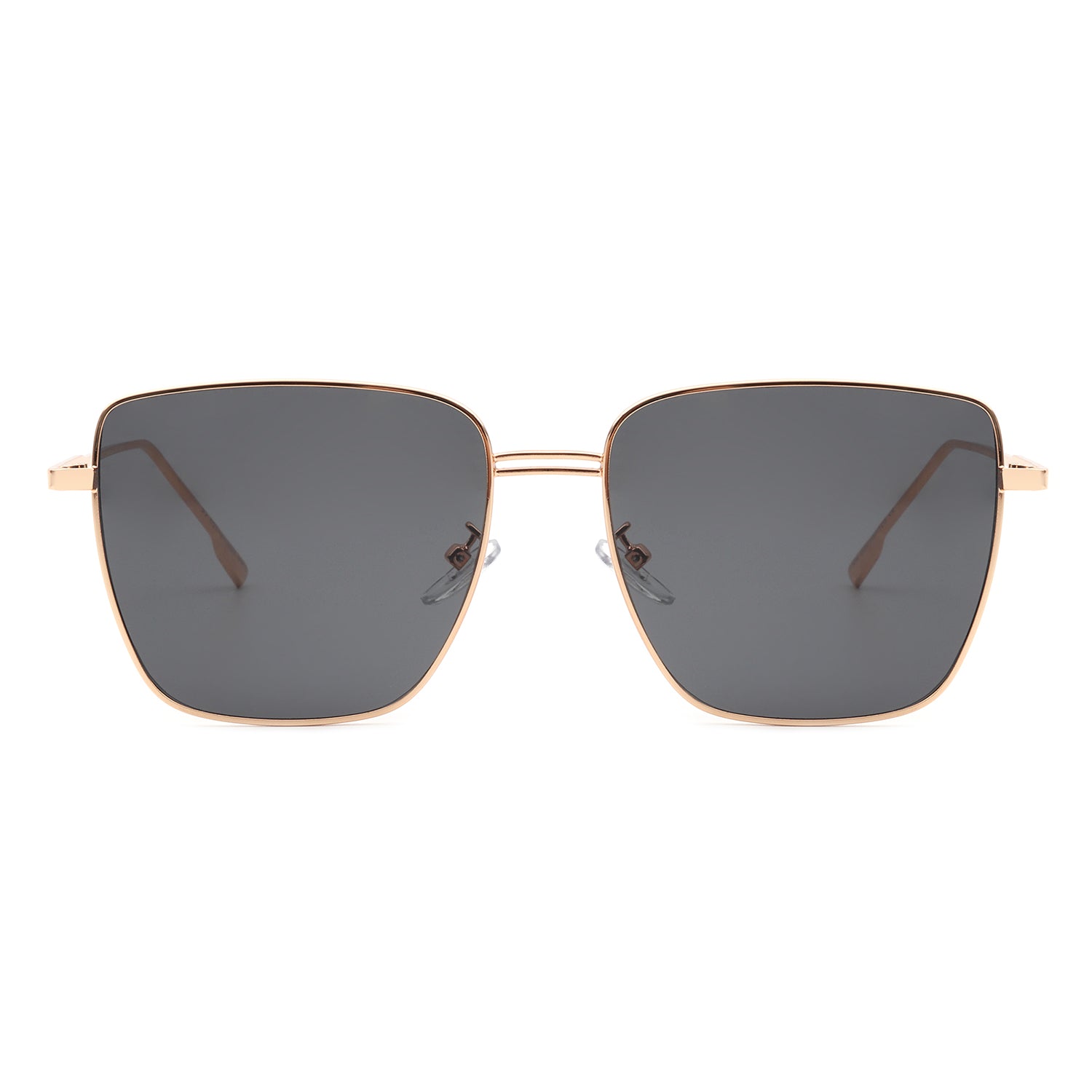 Eskuitan | Women Square Metal Oversize Fashion Sunglasses - Charming Charlie