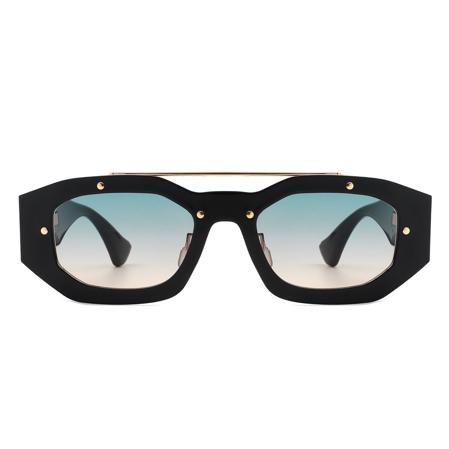 Xanadusk- Geometric Retro Irregular Brow-Bar Square Fashion Sunglasses - Charming Charlie