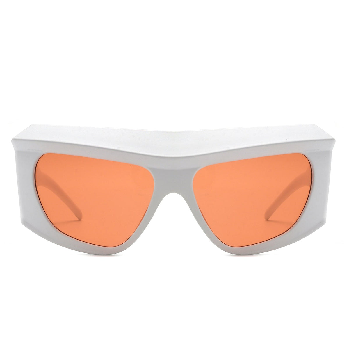 Thalia - Square Chunky Wrap Around Tinted Oversize Fashion Sunglasses - Charming Charlie