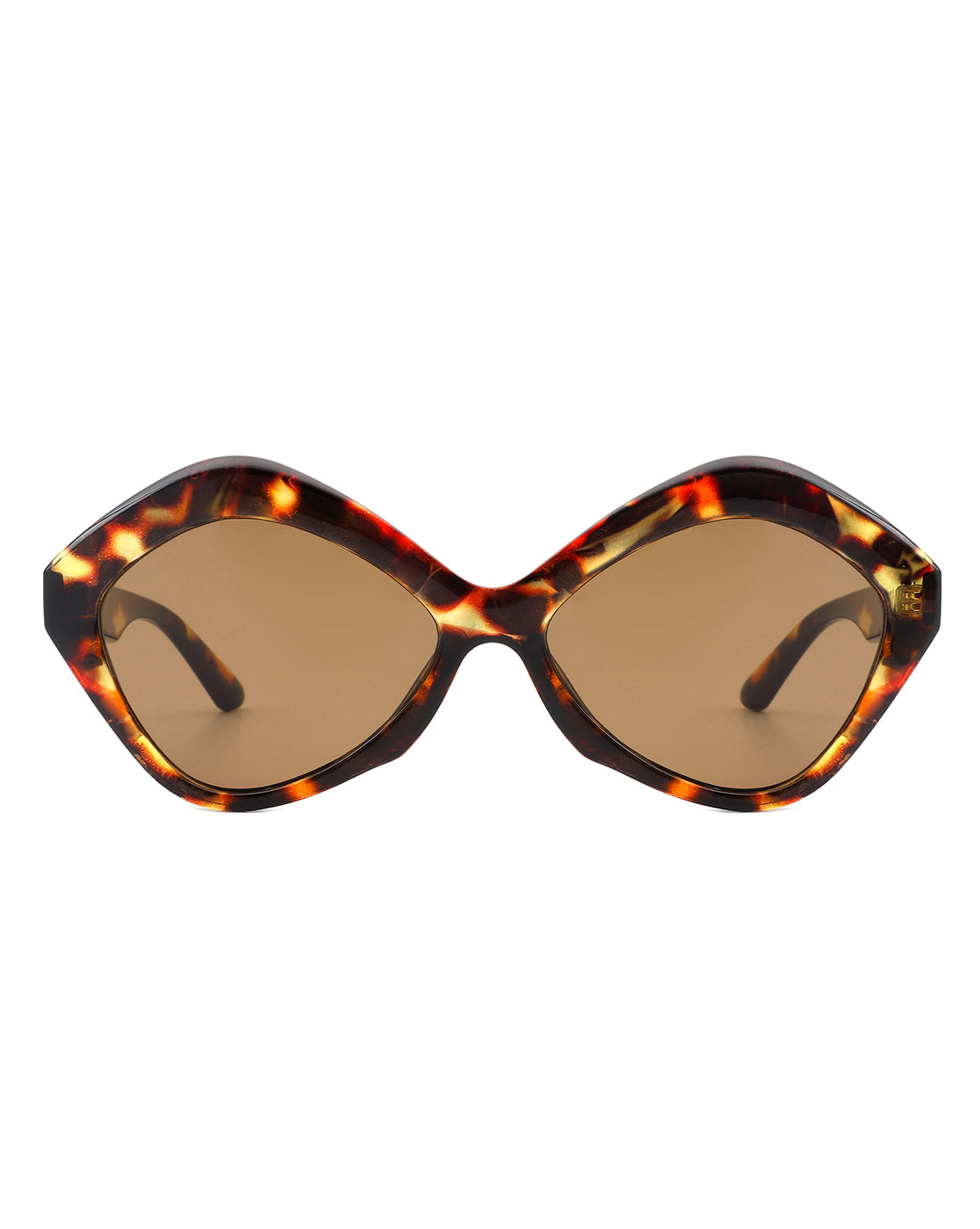 Amethyst - Women Geometric Fashion Hexagonal Cat Eye Sunglasses - Charming Charlie