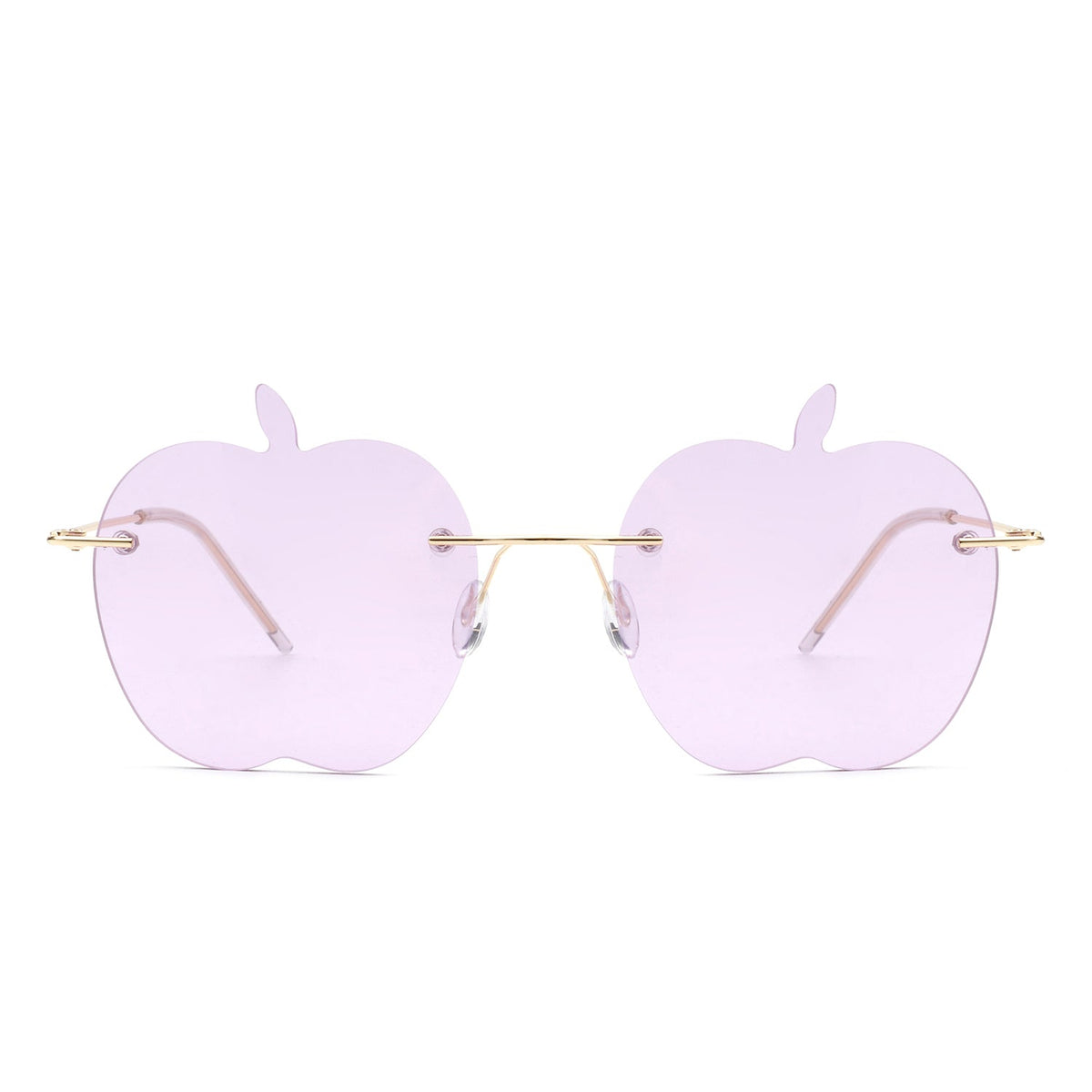 Zephyrus - Rimless Apple Shape Party Frameless Tinted Sunglasses - Charming Charlie