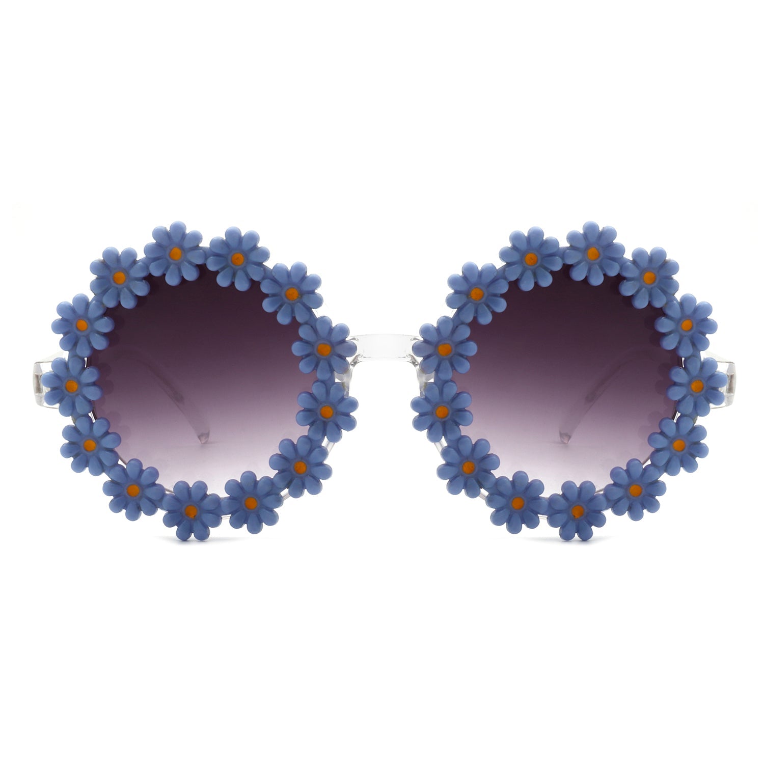 Ysabelia - Round Daisy Flower Shape Circle Party Floral Women Sunglasses - Charming Charlie