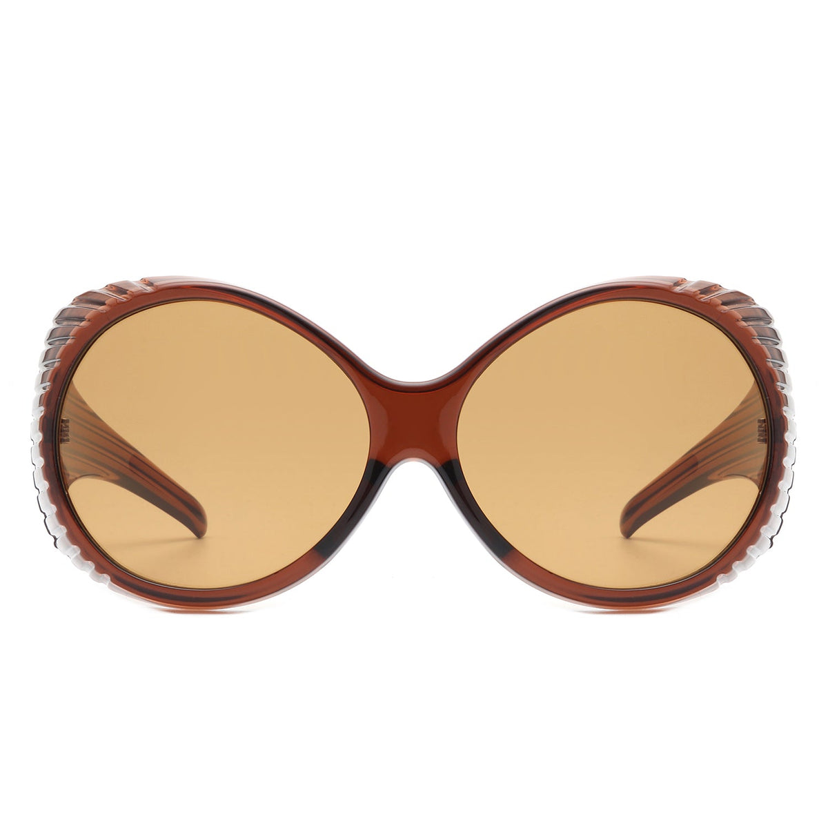 Radiant - Oversized Round Wrap-Around Fashion Women's Sunglasses - Charming Charlie