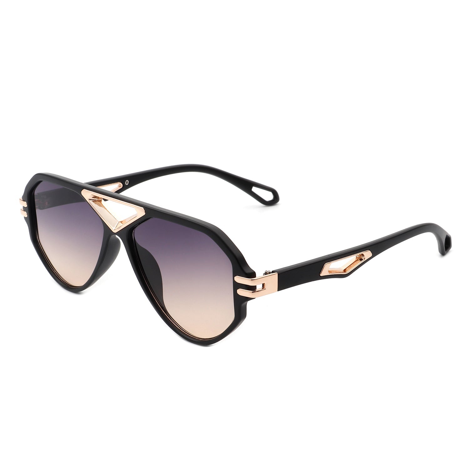 Unityth - Geometric Retro Round Vintage Fashion Aviator Sunglasses - Charming Charlie