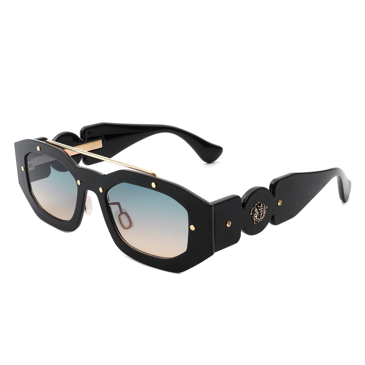 Xanadusk- Geometric Retro Irregular Brow-Bar Square Fashion Sunglasses - Charming Charlie