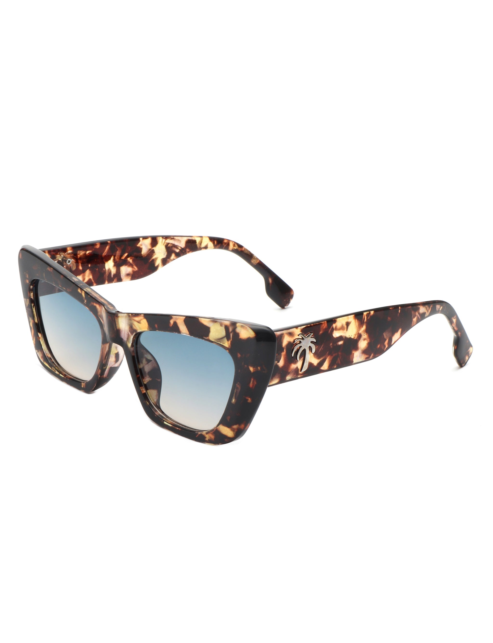 Hush - Chic Retro Tinted Cat Eye Women's Fashion Square Sunglasses - Charming Charlie