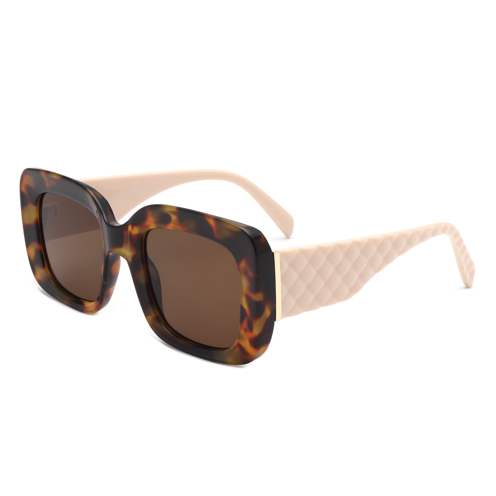 Vaelos - Chunky Flat Top Square Thick Frame Sunglasses - Charming Charlie
