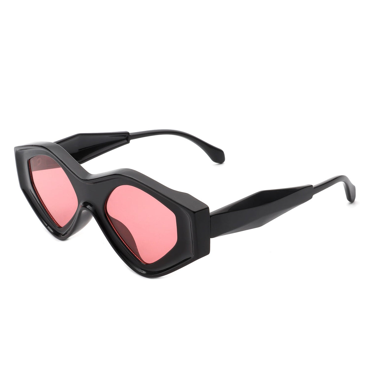 Rosedawn - Futuristic Square Retro Chunky Irregular Geometric Sunglasses - Charming Charlie