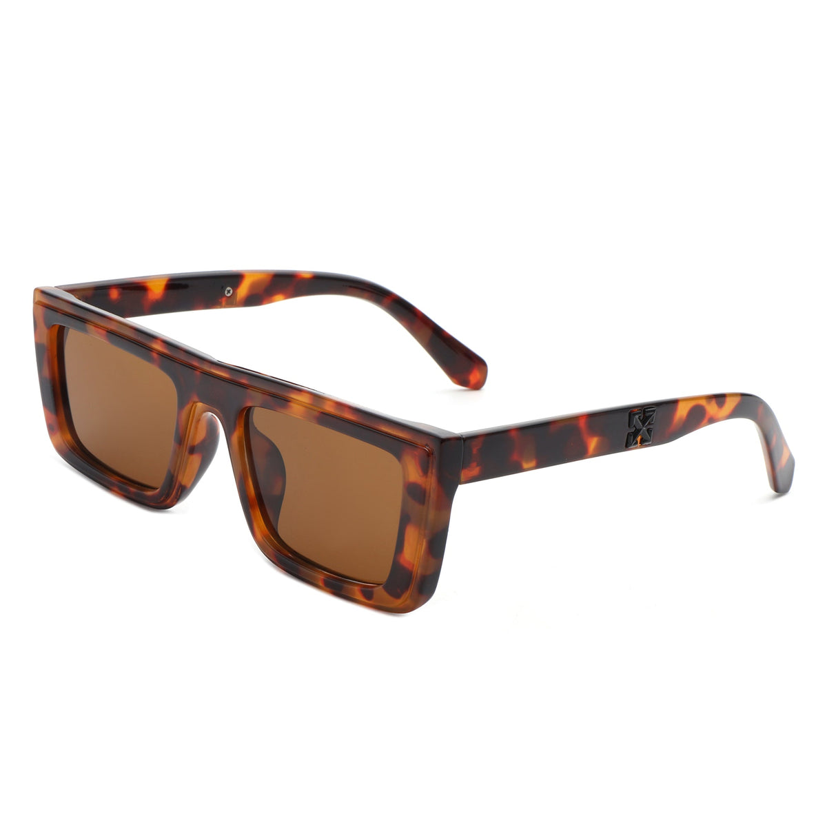 Tybalt - Retro Rectangle Square Flat Top Sunglasses - Charming Charlie