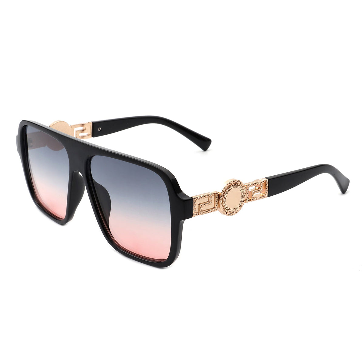 Violetra - Retro Square Aviator Style Vintage Flat Top Sunglasses - Charming Charlie