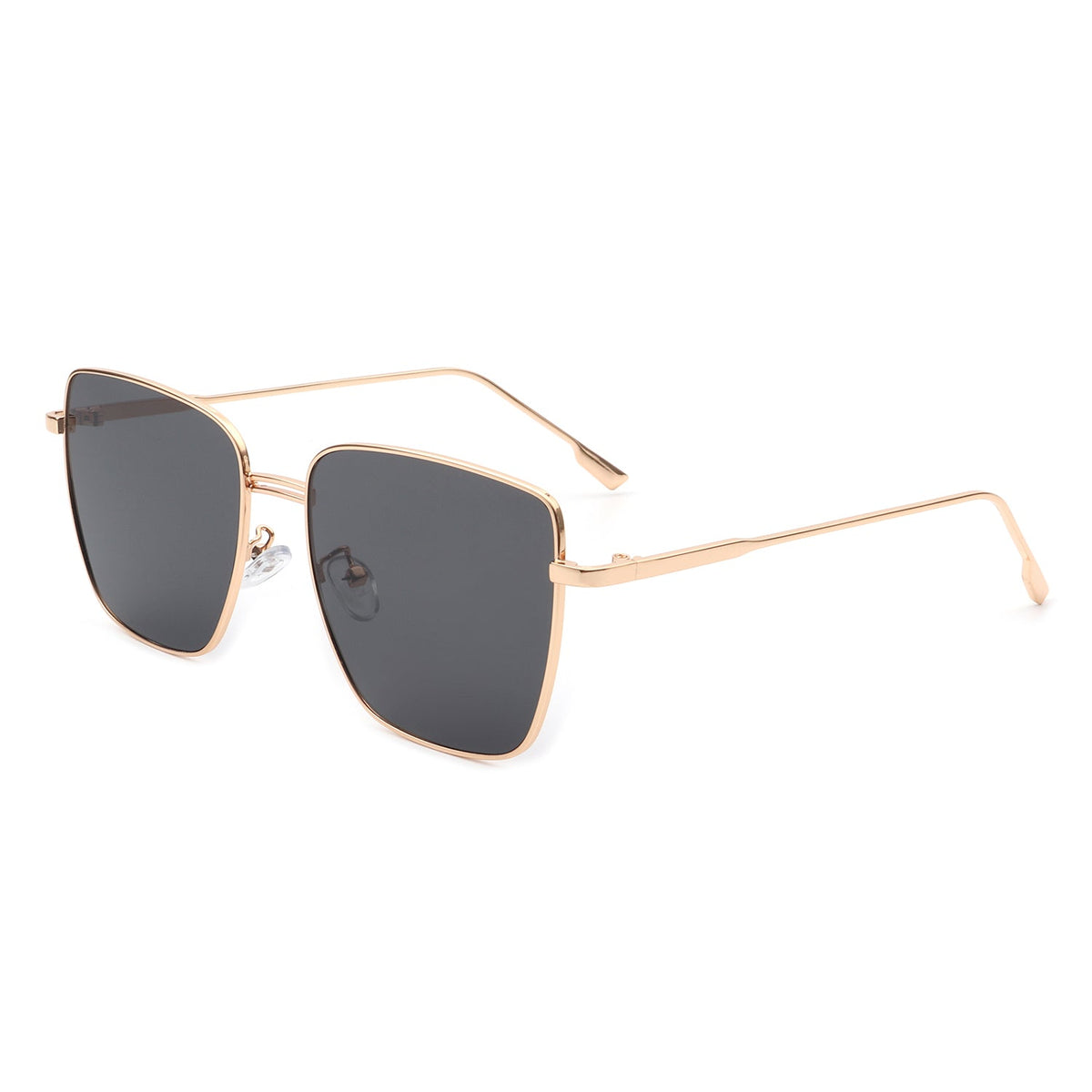 Eskuitan | Women Square Metal Oversize Fashion Sunglasses - Charming Charlie