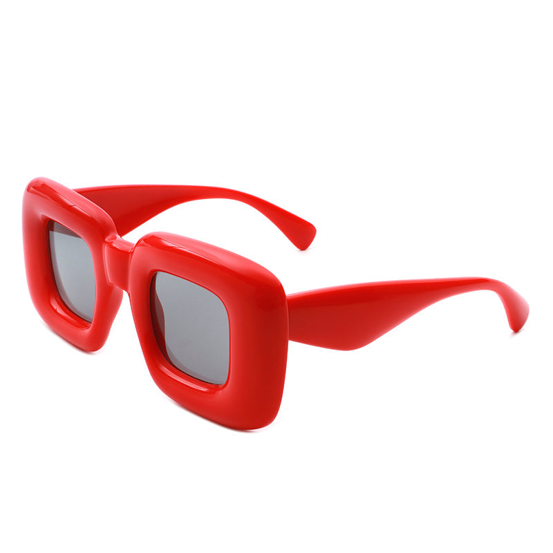 Rayne - Y2K Square Inflated Chunky Retro Funny Sunglasses - Charming Charlie