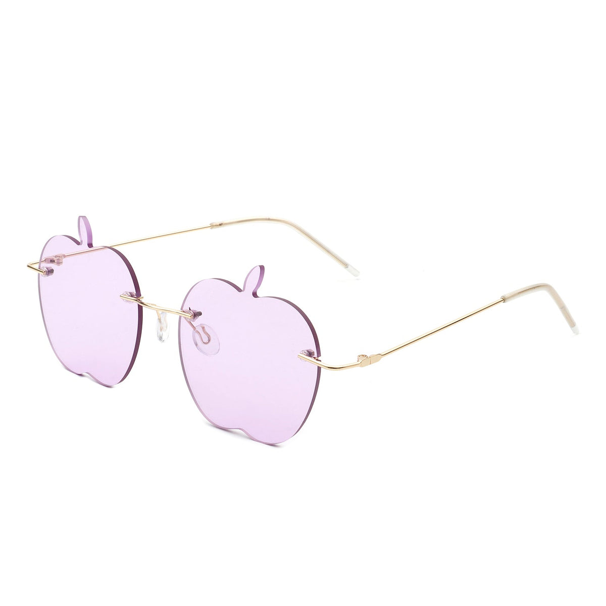 Zephyrus - Rimless Apple Shape Party Frameless Tinted Sunglasses - Charming Charlie