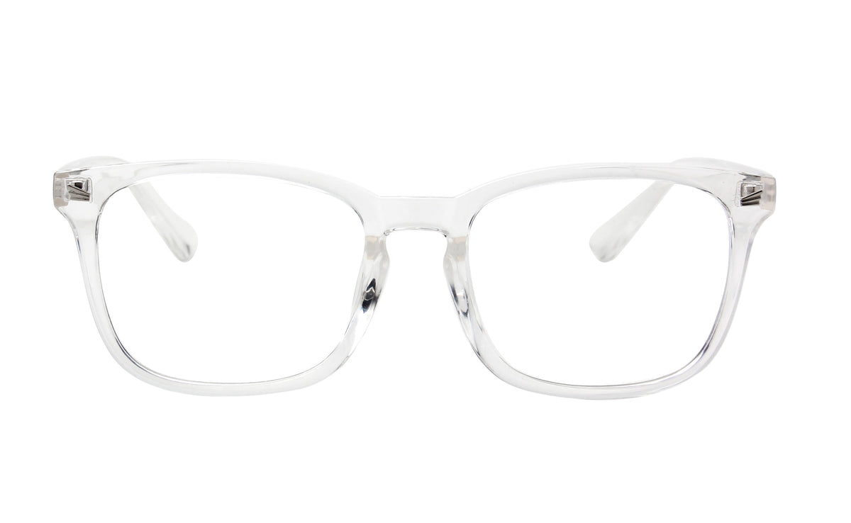Venezia | Classic Rectangle Horn Rimmed Blue Light Blocker Glasses - Charming Charlie