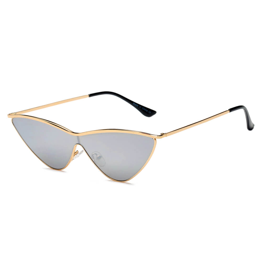 FONTANA | S2067 - Women Metal Cat Eye Sunglasses - Cramilo Eyewear - Stylish Trendy Affordable Sunglasses Clear Glasses Eye Wear Fashion